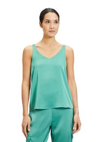 Vera Mont Damen Satinbluse "Vera Mont Satin-Bluse mit V-Ausschnitt", grün, festlich, Gr. 40, Satin, Obermaterial: 100% Polyester. Futter: 100%