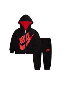 Nike Sportswear Kinder Jogginganzug "NKB SUEDED FLEECE FUTURA JOGG SE", schwarz, sportlich, Gr. 80, Obermaterial: 60% Baumwolle, 40% Polyester,