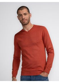 Herren V-Ausschnitt-Pullover "Men Knitwear V-Neck Basic", rot, casual, Gr. XL, PETROL INDUSTRIES, Strick, Obermaterial: 50% Baumwolle, 50% Polyacryl,