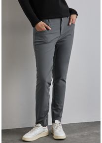 Street One Damen Röhrenhose, grau, casual, Gr. 32, unifarben, Stoff, 88% Polyamid, 12% Elasthan, Hosen, Middle Waist