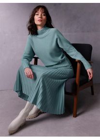 Damen Strickpullover "Merinowoll-Pullover", grün, Gr. 48, CREATION L PREMIUM, unifarben, 100% Schurwolle, Pullover