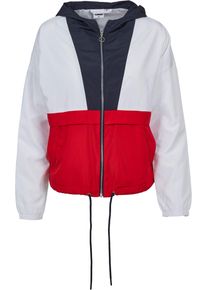 Urban Classics Damen Anorak "Urban Classics Damen Ladies 3-Tone Oversize Windbreaker", bunt, casual, Gr. XS, mehrfarbig, 100% Polyester, Jacken