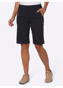 Casual Looks Damen Bermudas, schwarz, Gr. 38, unifarben, 95% Polyamid, 5% Elasthan, Hosen