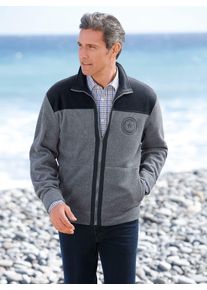 Catamaran Herren Fleecejacke, grau, Gr. 44, gemustert, mehrfarbig, meliert, 100% Polyester, Jacken