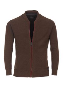 Casamoda Herren Strickjacke "Casamoda Strickjacke uni", braun, Gr. M, 100% Baumwolle, Strickjacken