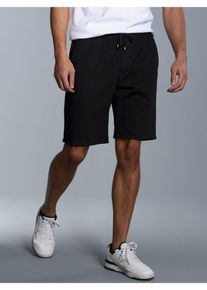 TRIGEMA Herren Bermudas "TRIGEMA Shorts in strukturierter Sweat-Qualität", schwarz, casual, Gr. M, 55% Polyester, 45% Baumwolle, Hosen