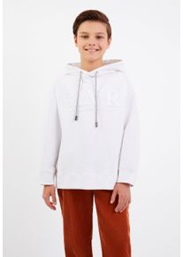 Gulliver Herren Kapuzensweatshirt, beige, casual, Gr. 164, bedruckt, 95% Baumwolle, 5% Elasthan, Sweatshirts, mit verstellbarer Kapuze