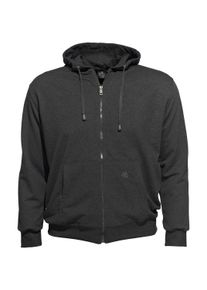 Herren Sweatjacke, grau, sportlich, Gr. XXL, Ahorn Sportswear, bestickt, unifarben, 70% Baumwolle, 30% Polyester, Sweatjacken, in Oversize Passform