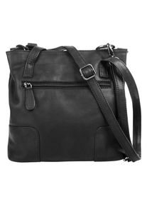 CLUTY Cityrucksack, schwarz, Rindsleder, Leder, unifarben, casual, Rucksäcke, echt Leder