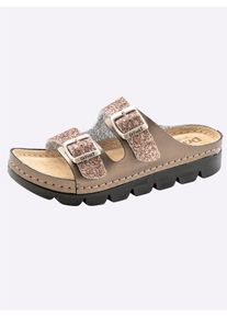 Damen Hausschuh, Gr. 37, rosa, Rindsleder, modisch, Schuhe