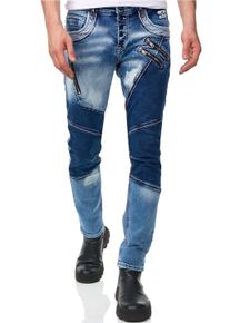 Rusty Neal Herren Straight-Jeans "URUMA", blau, casual, Gr. 29, mehrfarbig, 98% Baumwolle, 2% Elasthan, Jeans, mit trendigen Zierelementen