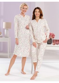 wäschepur WÄSCHEPUR Damen Schlafanzug, Gr. 36, beige, 50% Baumwolle, 50% Modal, Homewear-Sets