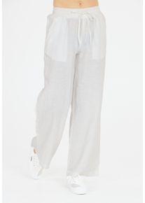 CRUZ Damen Stoffhose "Jessy", weiß, casual, Gr. 42, unifarben, 55% Leinen, 45% Baumwolle, Hosen, im luftigen Style