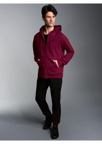 TRIGEMA Herren Freizeitanzug "TRIGEMA Jogginganzug mit Kapuze und Reißverschluss", rot, Gr. S, 70% Baumwolle, 30% Polyester, Sportanzüge
