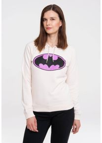 logoshirt Herren Kapuzensweatshirt "DC Comics - Batman", beige, casual, Gr. M, bedruckt, 70% Baumwolle, 30% Polyester, Sweatshirts, mit lizenziertem