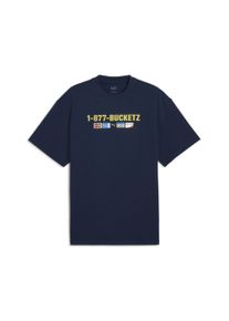 Puma Herren Trainingsshirt "Step Up Your Game Basketball-T-Shirt Herren", blau, Gr. S, Obermaterial: 100% Baumwolle; Rippe: 70% Baumwolle, 30%