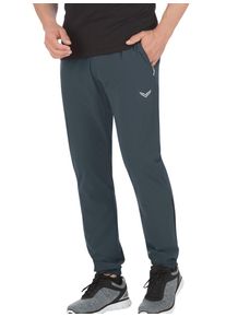TRIGEMA Herren Jerseyhose "TRIGEMA Freizeithose mit Bein-Reißverschluss", grau, Basic, Gr. M, 74% Nylon, 26% Elastan, Hosen