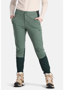 KARI TRAA Damen Stoffhose "Sanne", grün, sportlich, Gr. XS, 94% Polyester, 6% Elasthan, Hosen, mit vorgeformten Knien