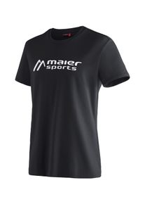 Maier Sports Herren Funktionsshirt "MS Tee M", schwarz, Gr. 50, 90% Baumwolle, 10% Elasthan, Shirts, Vielseitiges Rundhalsshirt aus elastischem