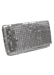 Steuer Damen Abendtasche "Metall Plättchen mit Kristallen", silber, Taschen