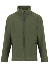 ZIGZAG Kinder Fleecejacke "Zap", grün, casual, Gr. 98, unifarben, 100% Polyester, Jacken, aus kuscheligem Funktionsmaterial