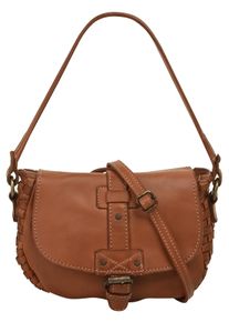 CLUTY Damen Umhängetasche, braun, Leder, Taschen, echt Leder, Made in Italy