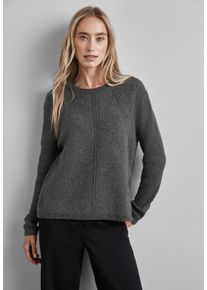 Street One Damen Strickpullover, grau, casual, Gr. 34, unifarben, Web, Stoff, 37% Baumwolle, 34% Polyacryl, 26% Polyester, 3% Elasthan, Pullover, aus