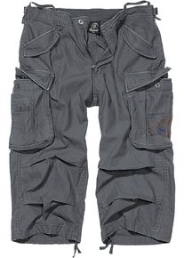 Brandit Herren Stoffhose "Brandit Herren Industry Vintage Cargo 3/4 Shorts", grau, Gr. S, unifarben, 100% Baumwolle, Hosen