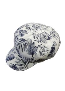 Chaplino Damen Baseball Cap, weiß, klassisch, Gr. 58, bedruckt, 65% Polyester, 35% Baumwolle, Caps, mit floralem Allover-Motiv