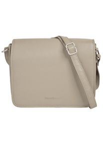 Bruno Banani Damen Umhängetasche, beige, Leder, unifarben, leicht glänzend, Taschen, echt Leder
