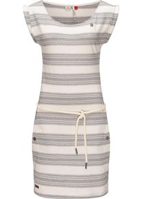 Ragwear Damen Sommerkleid "Tag Blockstripes Intl.", weiß, casual, Gr. XXL, Obermaterial: 75% Baumwolle, 25% Polyester, Kleider, leichtes Jersey Kleid