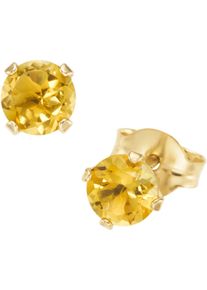 Firetti Damen Paar Ohrstecker "Schmuck Geschenk Gold 375 Ohrschmuck Ohrringe Edelstein Krappenfassung", Gelbgold 375, bunt, Gelbgold 375, Ohrringe,