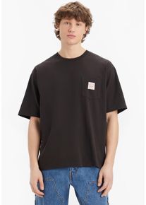 Levi's LEVI'S Herren T-Shirt "Workwear Tee", schwarz, casual, Gr. XL, unifarben, Jersey, Obermaterial: 100% Baumwolle, Shirts, mit aufgesetzter Tasche