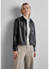 Street One Damen Langarmbluse, lila, casual, Gr. 44, unifarben, Stoff, 100% Polyester, Blusen, mit Brusttasche