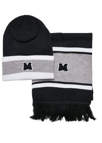 Urban Classics Damen Beanie "Urban Classics Unisex College Team Package Beanie and Scarf", schwarz-weiß, Kunstfaser, Mützen