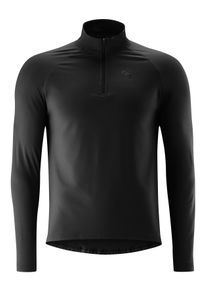 Gonso Herren Radtrikot "Essential Jersey Longsleeve M", schwarz, Gr. M, 86% Polyester; 14% Elastan, Trikots, Herren Fahrradtrikot langarm, Midlayer