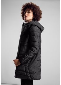 Street One Damen Steppmantel, schwarz, casual, Gr. 36, unifarben, Stoff, 100% Polyester, Mäntel