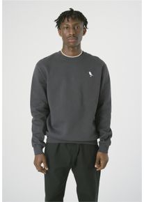 Cleptomanicx Herren Sweatshirt "Embro Gull", grau, casual, Gr. L, bestickt, 100% Baumwolle, Sweatshirts, mit kleiner Möwen-Stickerei
