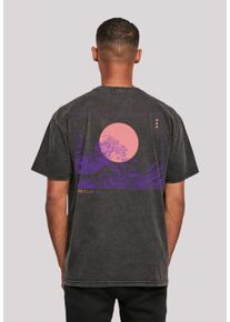 F4NT4STIC Herren T-Shirt "Kanagawa Welle", schwarz, casual, Gr. XS, Obermaterial: 100% Baumwolle, Shirts, Print