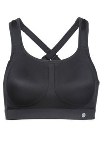 ENDURANCE ATHLECIA ATHLECIA Damen Sport-BH "Magnolia", Gr. 80, schwarz, 100% Polyester, unifarben, sportlich, BHs, mit funktionalem X-Profil