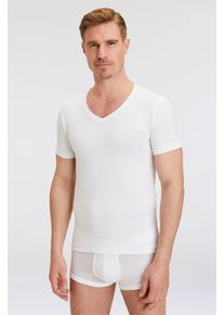 OLYMP Herren T-Shirt "Casual", weiß, Basic, Gr. XXL, unifarben, Obermaterial: 94% Baumwolle, 6% Elasthan, Shirts, V-Ausschnitt, Ideal zum Unterziehen