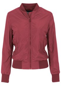 Urban Classics Damen Allwetterjacke "Urban Classics Damen Ladies Light Bomber Jacket", rot, casual, Gr. XS, unifarben, 100% Polyester, Jacken