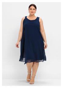 sheego Damen Partykleid "Große Größen", blau, elegant, Gr. 40, unifarben, Obermaterial: 100% Polyester;Futter: 100% Polyester, Kleider, in