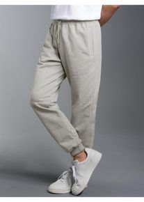 TRIGEMA Herren Sweathose "TRIGEMA Sweathose", grau, sportlich, Gr. M, 70% Baumwolle, 30% Polyester, Hosen