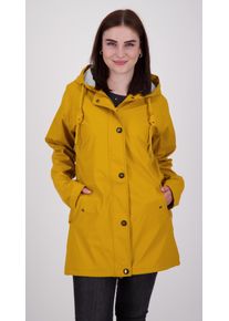 DEPROC Active Damen Regenmantel "ANKERGLUTTRAUM WOMEN", gelb, casual, Gr. 34, Obermaterial: 100% Polyurethan; Futter: 100% Polyesteru201c, Mäntel,