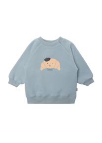 Liliput Herren Sweatshirt "Croissant", blau, Gr. 86, bedruckt, 80% Baumwolle, 20% Polyester, Sweatshirts, mit Rundhalsausschnitt