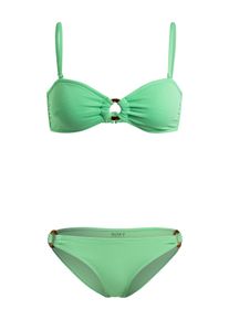 Roxy Damen Bandeau-Bikini "Color Jam", grün, Gr. M, 93% Nylon, 7% Elasthan, Bikini-Sets