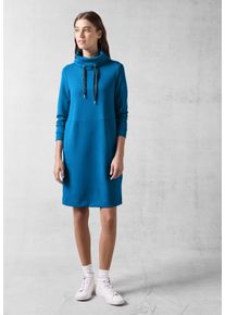 Cecil Damen Sweatkleid, blau, casual, Gr. XXL, unifarben, Stoff, 48% Modal, 46% Polyester, 6% Elasthan, Kleider, soft und trageangenehm