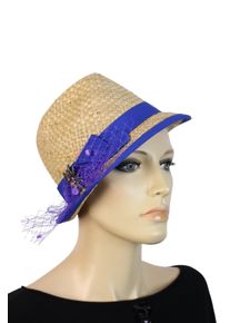 Allgäu Rebell ALLGÄU REBELL Damen Trachtenhut "München", blau, Antik-Look, Materialmix, Hüte, aus Bast, Made in Italy