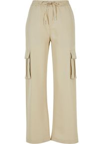 Urban Classics Damen Stoffhose "Urban Classics Damen Ladies Vicose Straight Leg Cargo Pants", grau, Gr. S, unifarben, 68% Viskose, 32% Polyester,